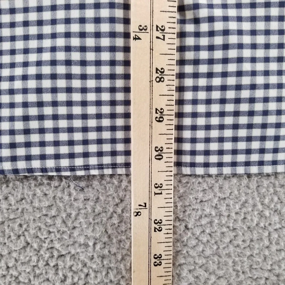 Johnston & Murphy Shirt Mens XXL Blue Check XC4 Performance Sport Tech Commuter